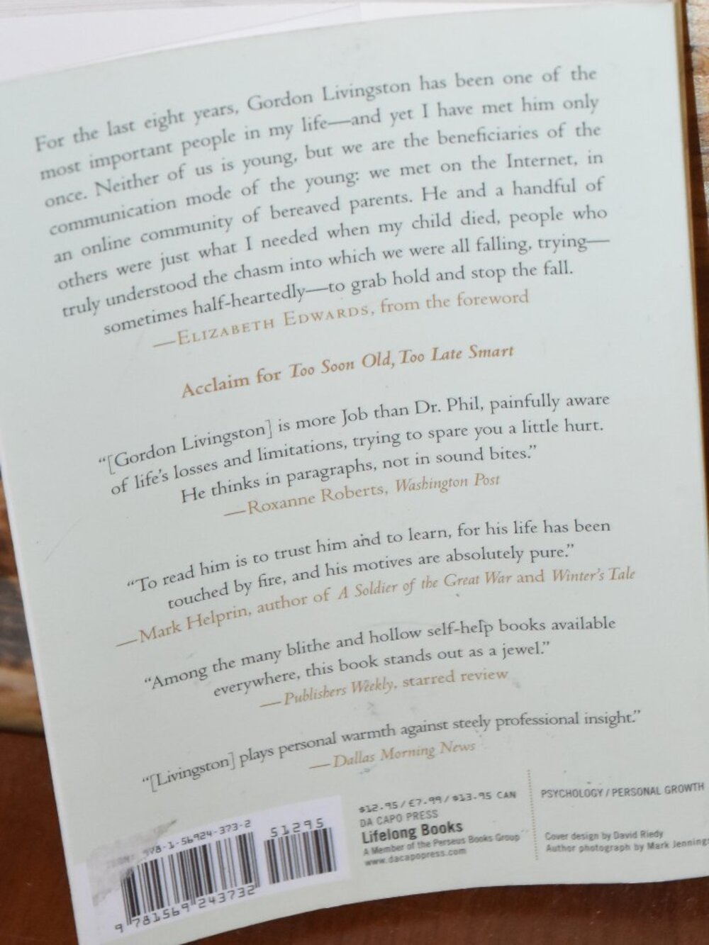 3/$15🍁Too soon old, too late smart, Livingston | EUC book - Picture 2 of 2
